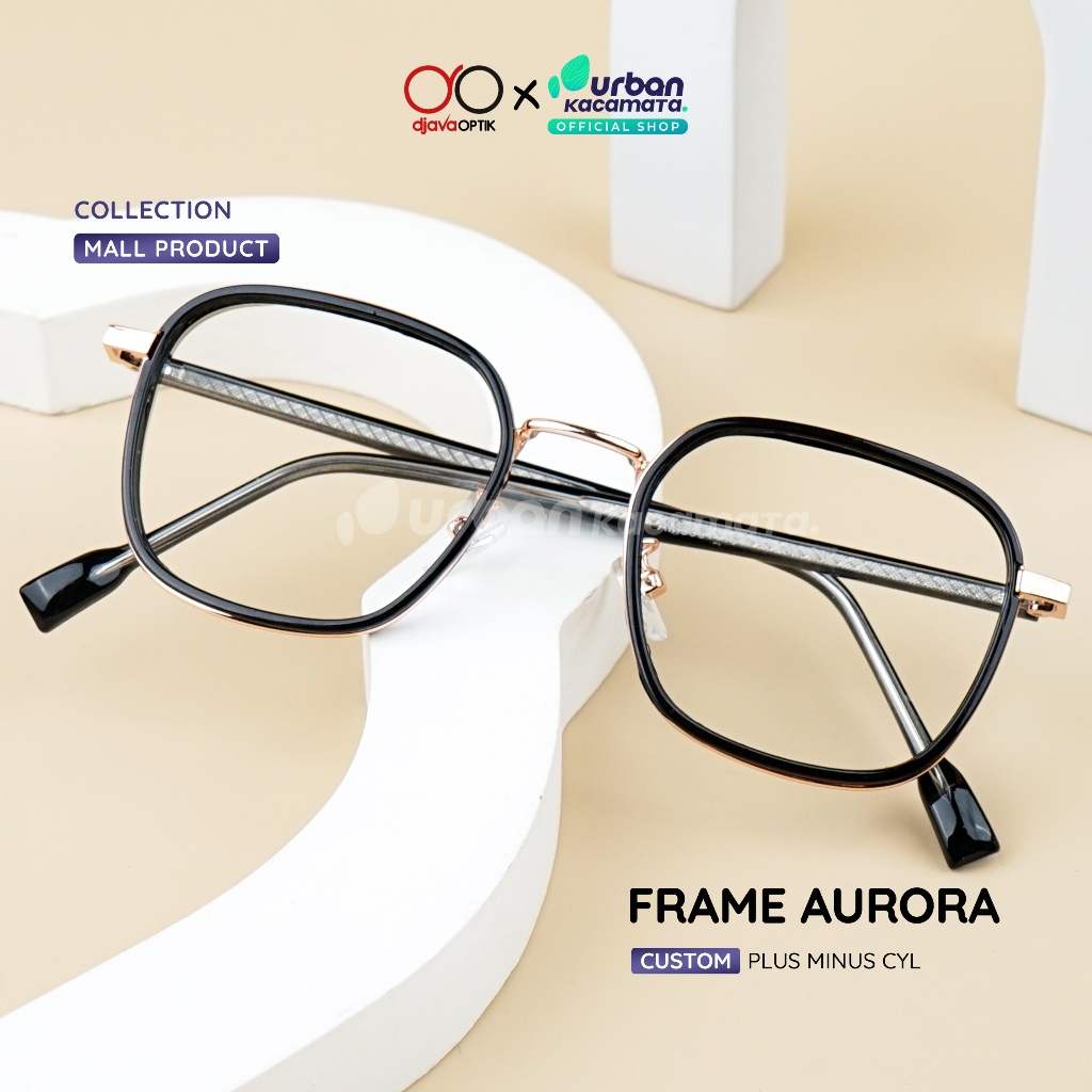 URBAN KACAMATA - Frame Aurora - Kacamata Kotak Khusus Minus -4,25 s/d -6,00
