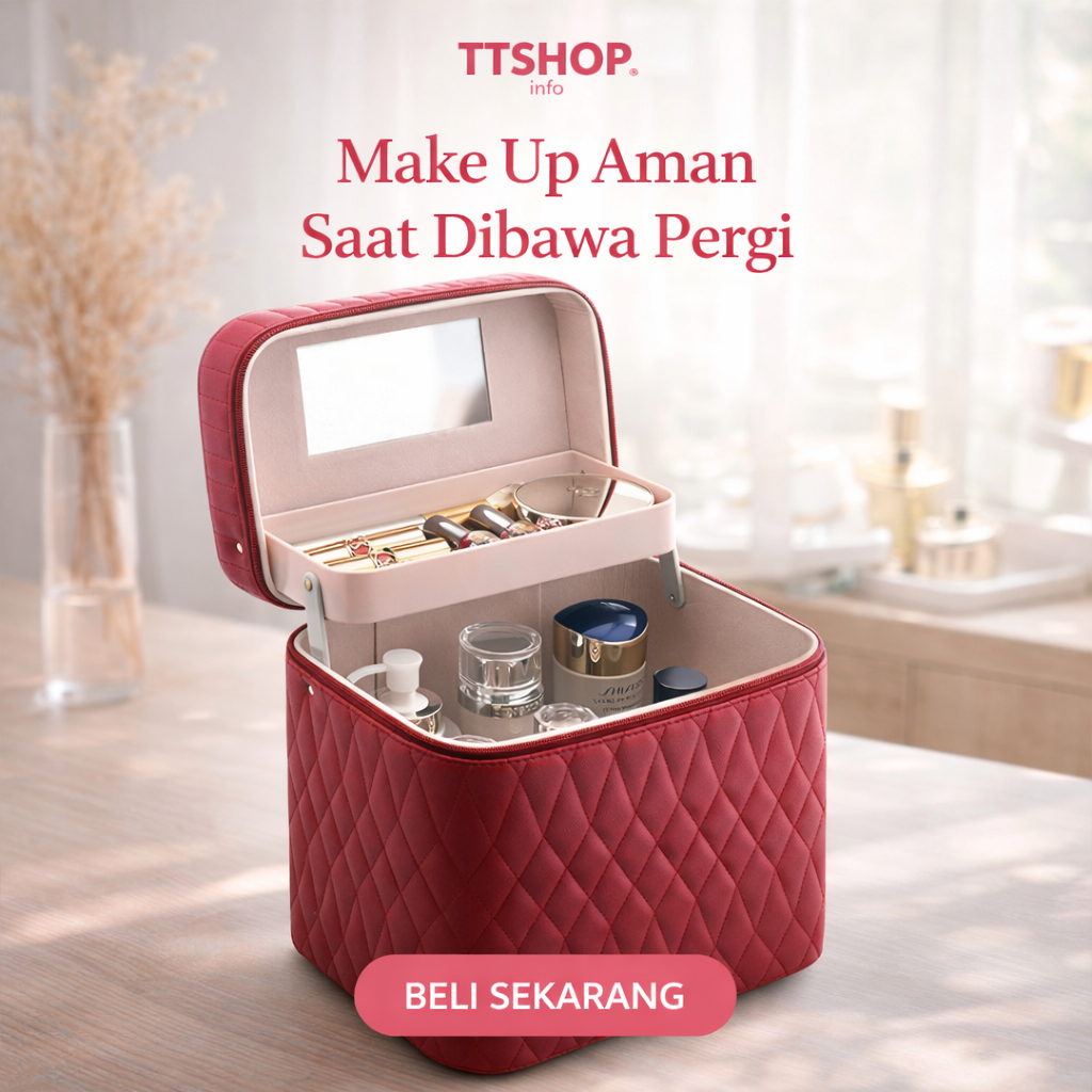 Tas Kosmetik Jumbo 91104 – Koper Make Up Waterproof untuk Travel | TTSHOP