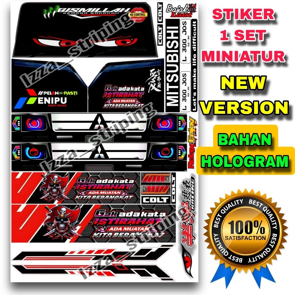 STIKER PACK NINIATUR L300 NEW VERSION BAHAN HOLOGRAM BERKUALITAS