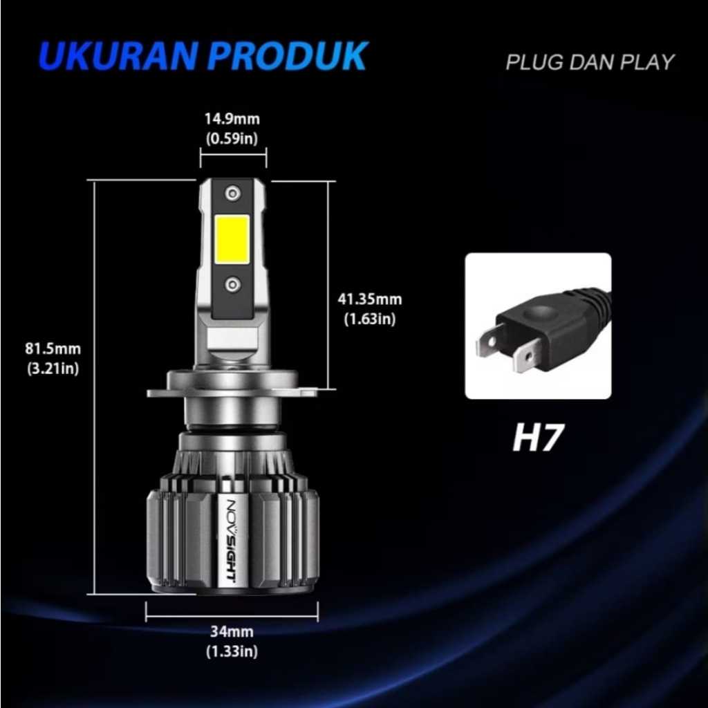 Lampu led h7 ninja 250 white lighting Lampu H7 n250 Novsight