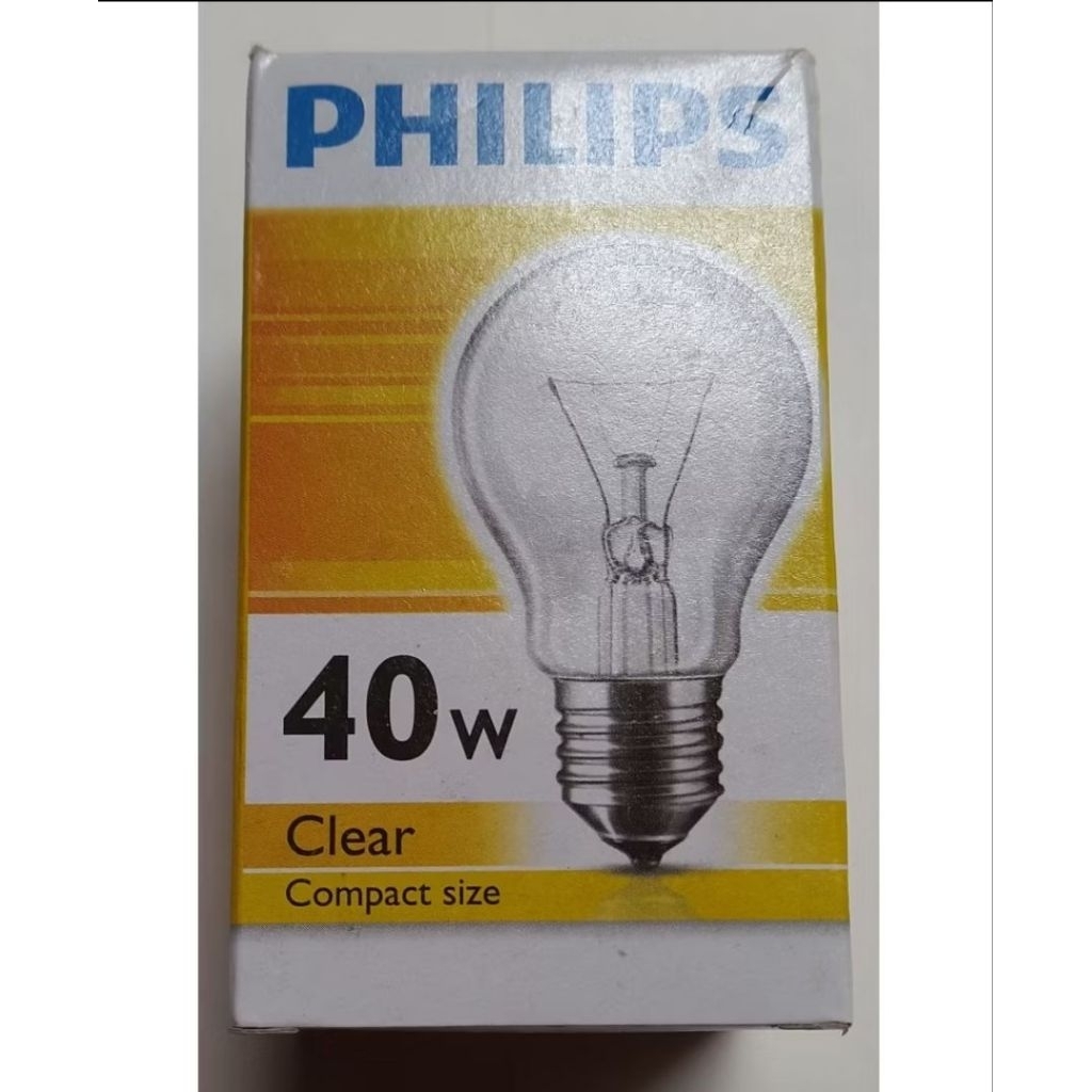 philips bohlam lampu pijar 40 watt penghangat kuning