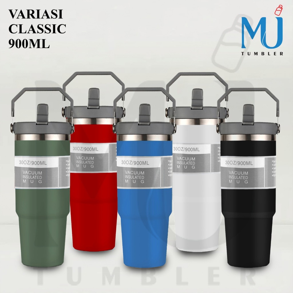 [ MJG8054 ] TUMBLER CLASSIC 900ML STAINLESS TAHAN PANAS DINGIN 12 JAM - MJ TUMBLER OFFICIAL