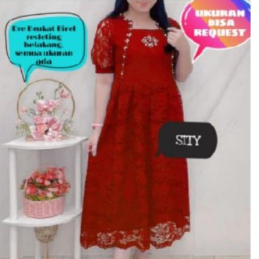 NR Dress  kebaya brokat resleting belakang
