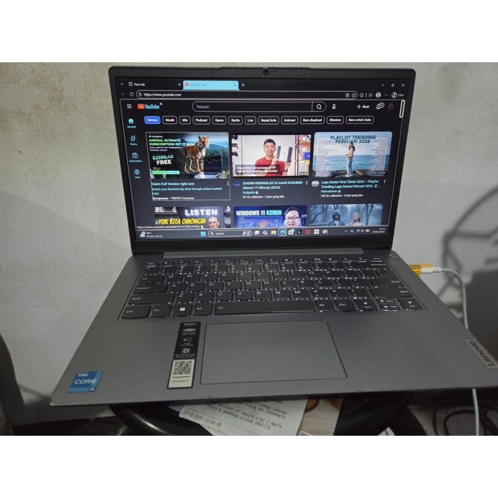 laptop lenovo ideapad slim 3 core i3 gen 12