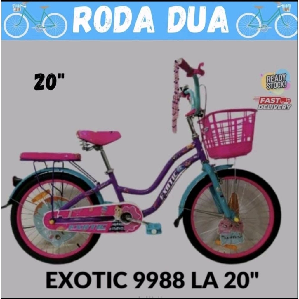 HABISIN STOK SISA 1 SEPEDA ANAK CEWE UKURAN 20 EXOTIC 9988 LA