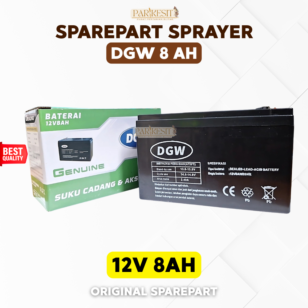 Accu Aki Battery DGW 12V 8Ah | Sparepart Sprayer DGW