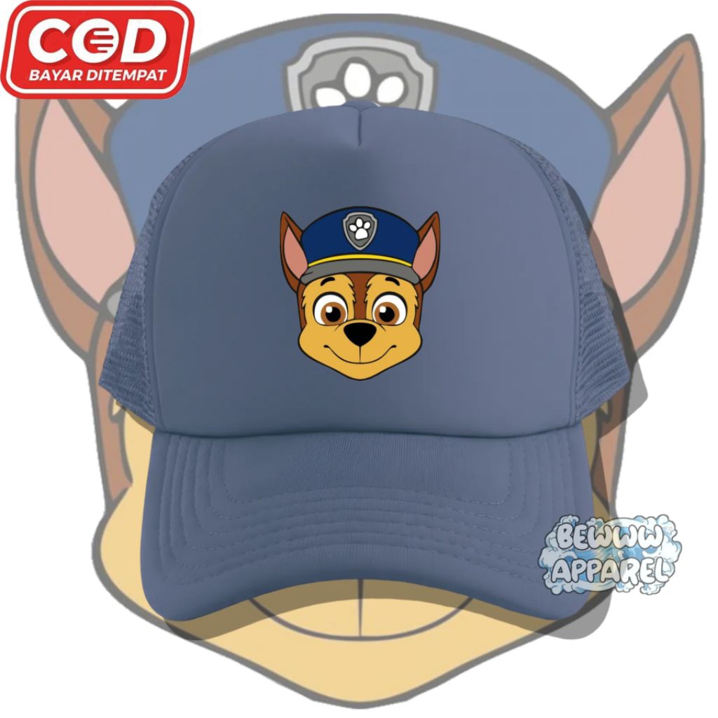 Topi Anak Trucker Paw Patrol - Topi Jaring Anak Paw Patrol