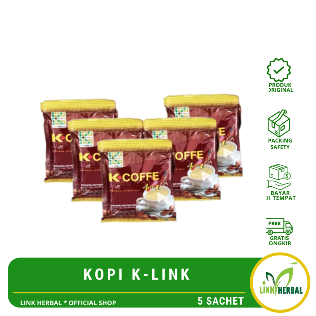 Coffee 4 In 1 Kopi Ginseng Original 5 Sachet | Kopi K-Link Membantu Menjaga Stamina Tubuh