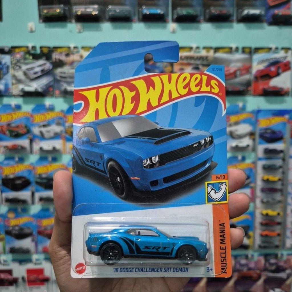 HOT WHEELS DODGE CHALLENGER SRT DEMON BIRU