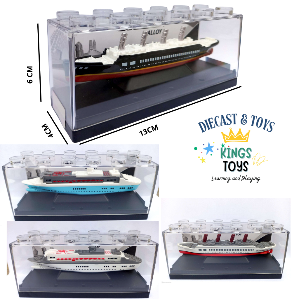 Diecast Akrilik Miniatur Kapal Pesiar Kapal Penumpang Bahan Besi Pemium