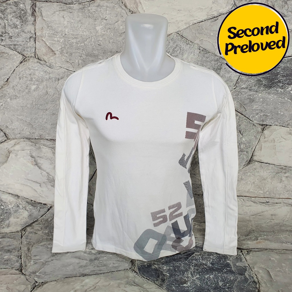 Baju Kaos Sweater Wanita / Anak EVISU - Size M / LD 45 cm - Original - Used