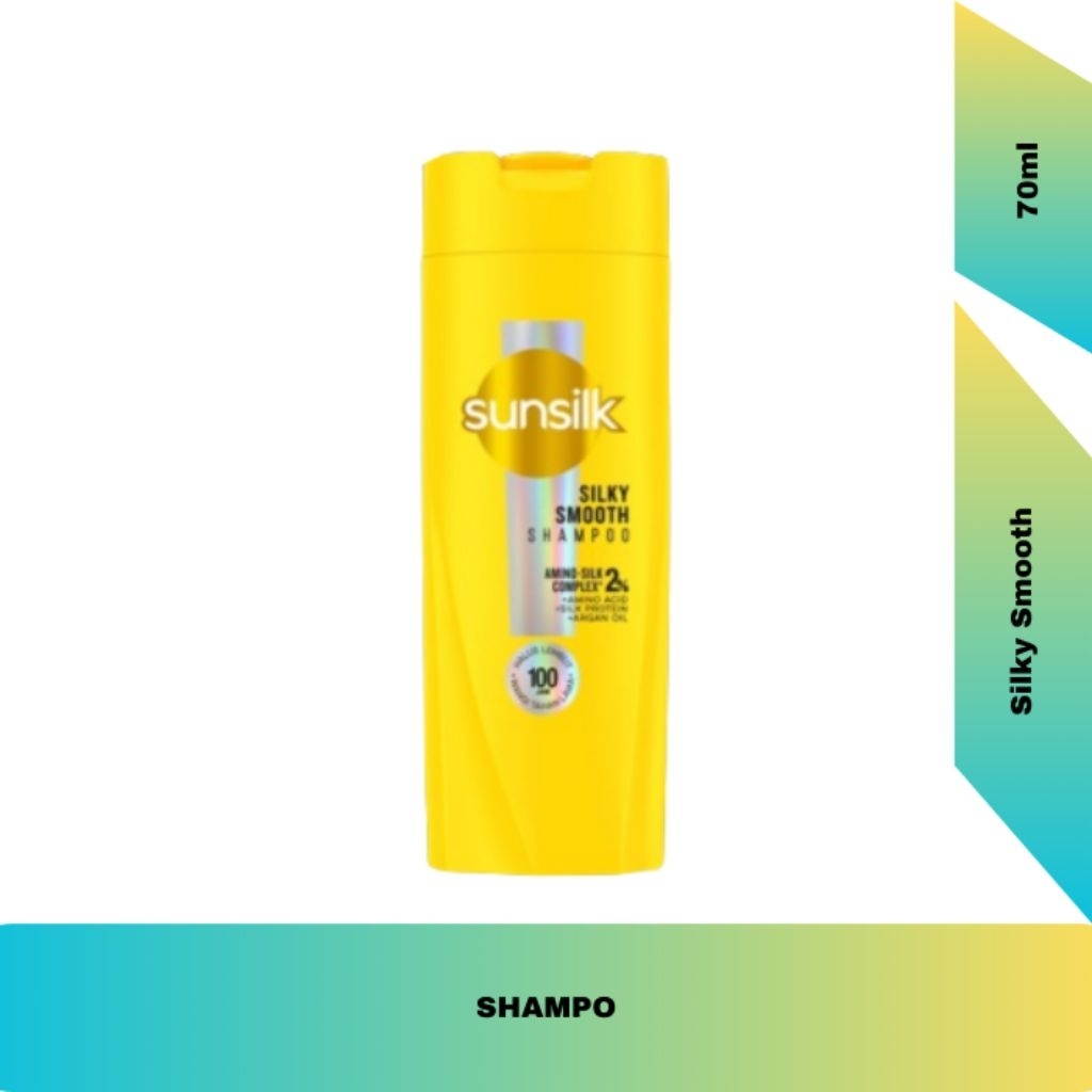 Sunsilk Shampo Silky Smooth Botol Kecil 70ml Perawatan Rambut Halus Lembut Melembutkan
