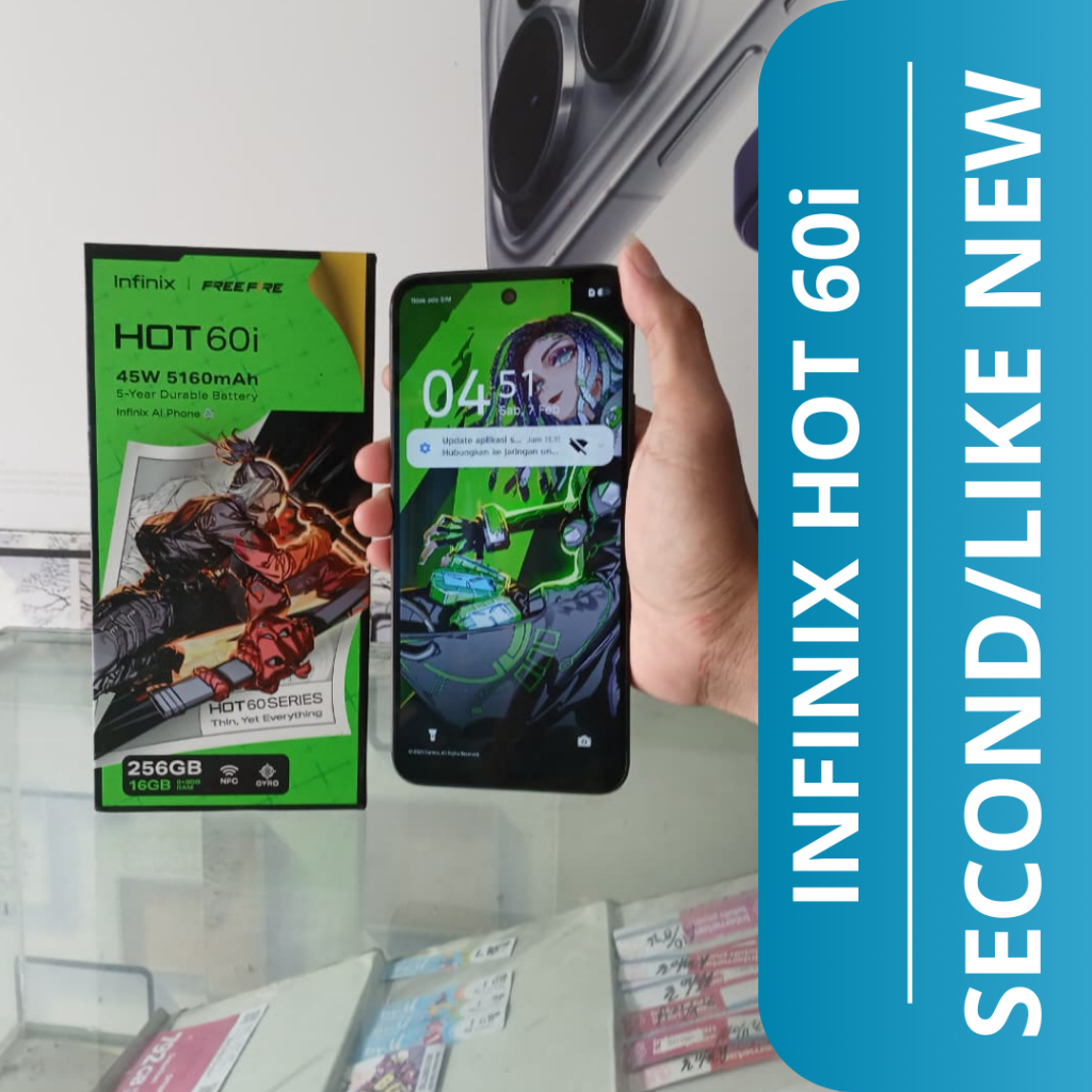 HP SECOND INFINIX HOT 60i (8+8/256GB)/ INFINIX HOT 60i HP SECOND/ SECOND LIKE NEW