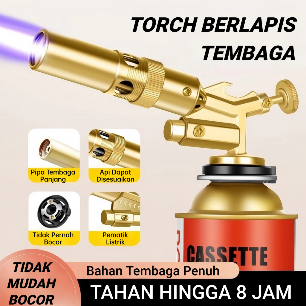 Flame Gun Gas Torch Blow / Pemantik Api Elektrik Torch Kepala Las Manual Kuningan Ricas Dual Api Kep