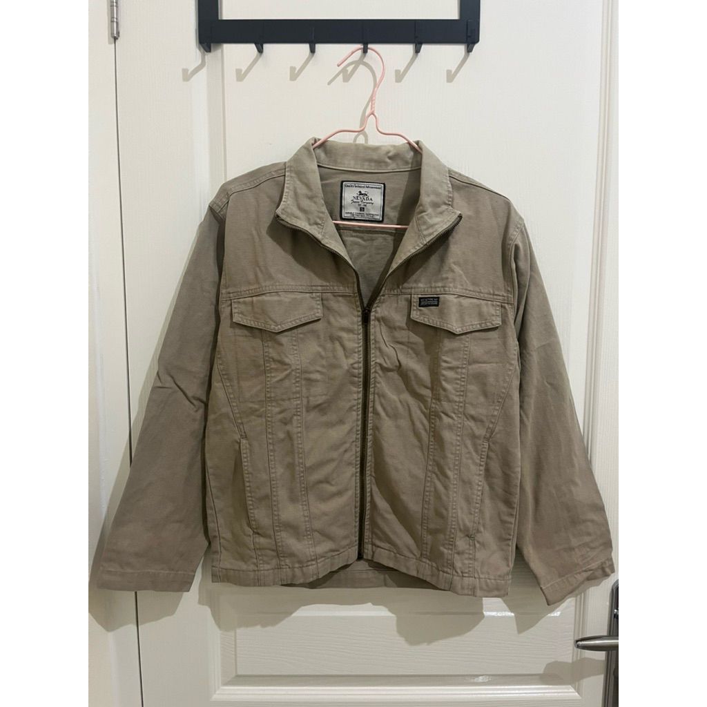 Jaket Denim Coklat Nevada