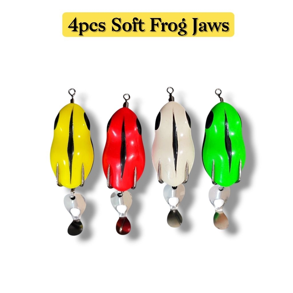 4PCS SOFT FROG JAWS. umpan casting gabus. lure casting gabus