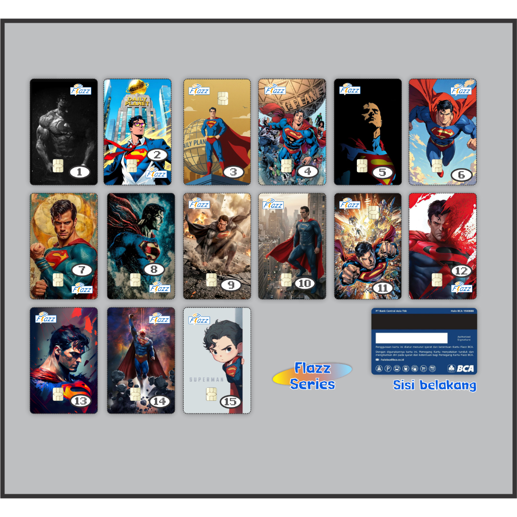Kartu eMoney eToll Tapcash BRIZZI edisi Superman - Custom Print
