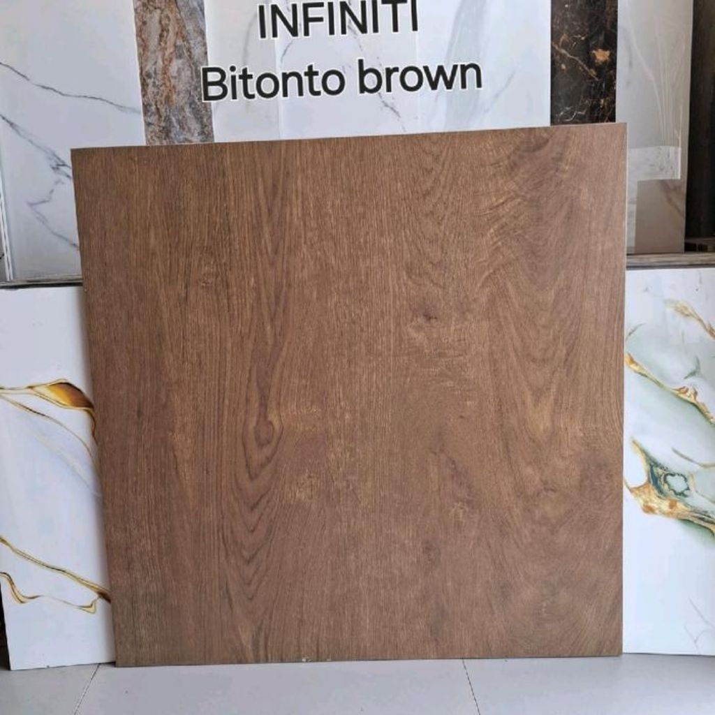 Granit Lantai Dan Dinding 80x80 Bitonto Brown Matte Kayu | Doff | Slip Stop Product Infiniti