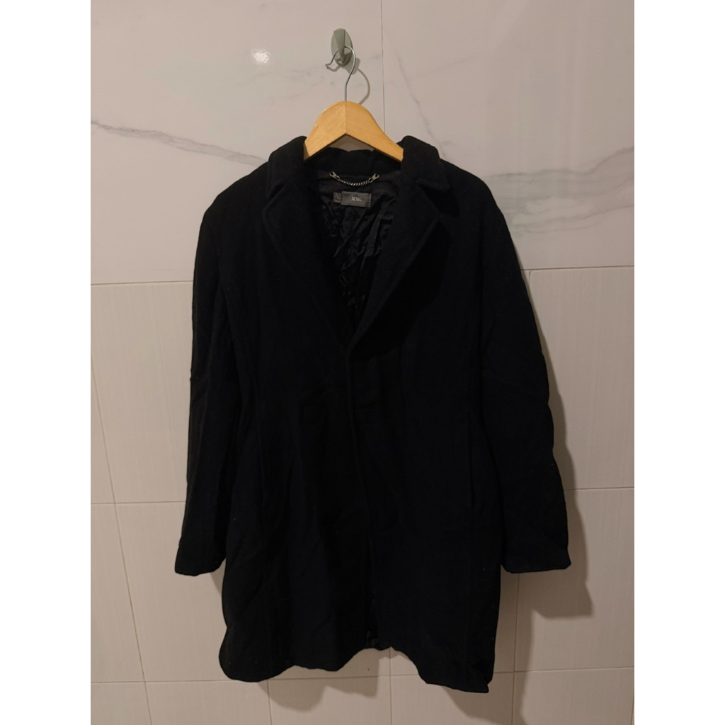 preloved black coat mango