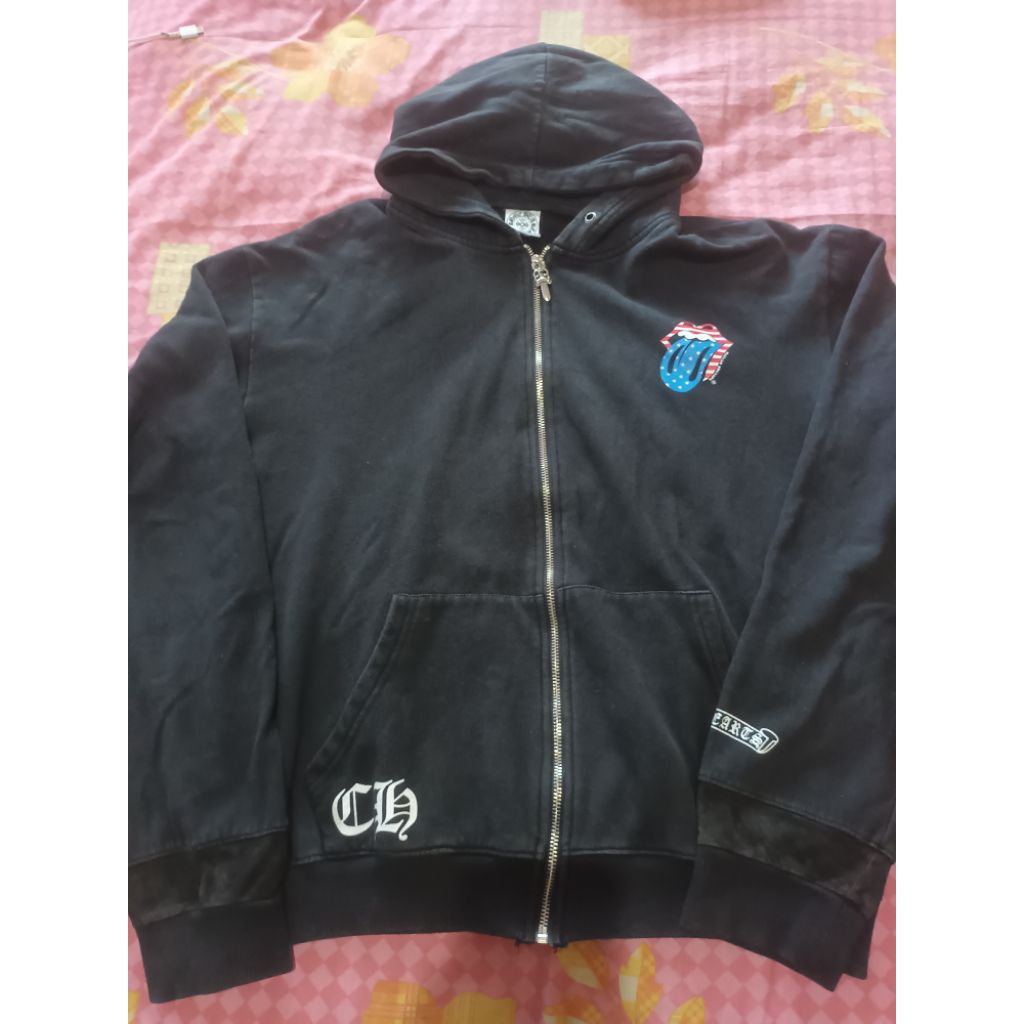 HOODIE ZIPPER CHROME HEARTS SIZE XL-L ( P 67 x L 57 )