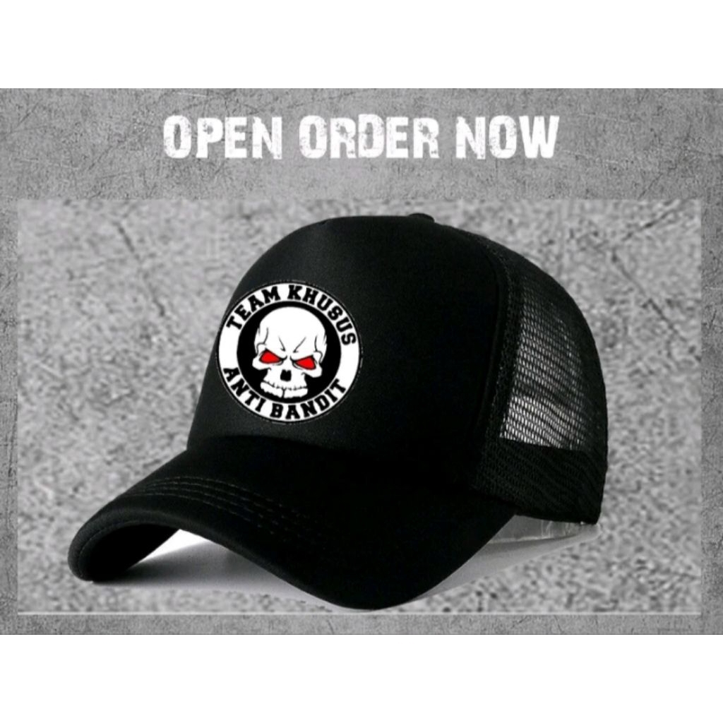 Topi trucker jaring team khusus anti bandit keren bisa costume