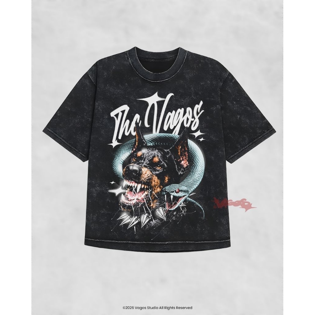 Desain Kaos Graphic Tee gambar anjing Doberman ular viper Tshirt illustration Artwork fashion brand 