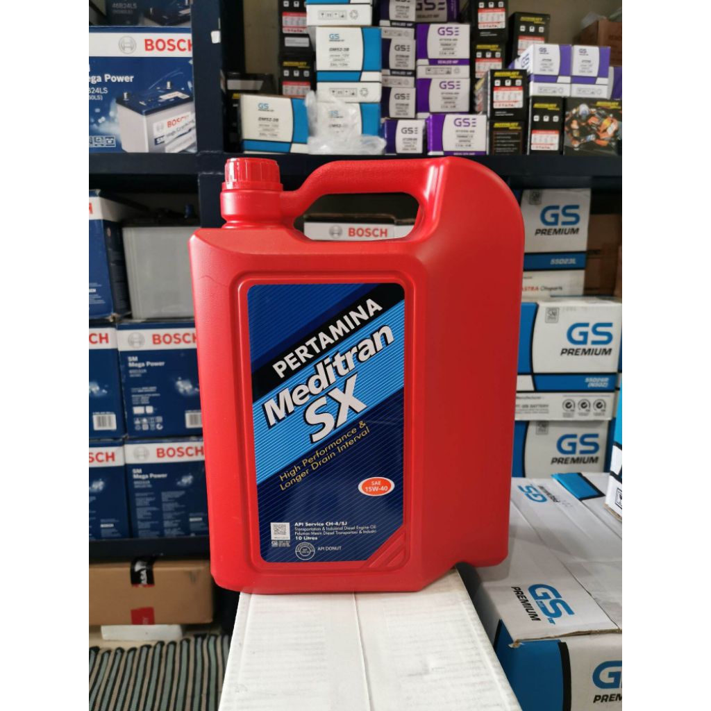 Meditran SX 10 Liter - Performa Mesin Diesel, Kekentalan 15W40, Oli Asli