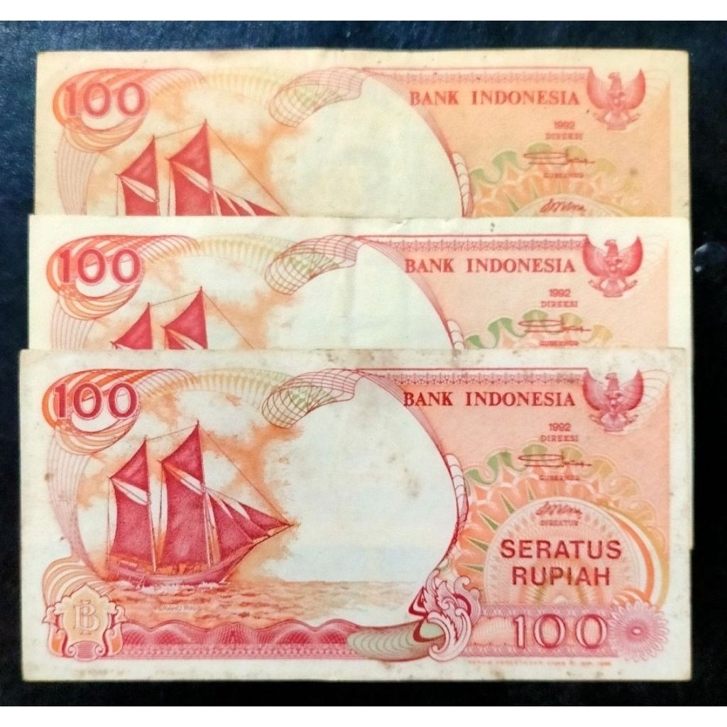 Langka uang 100 perahu pinisi No seri ganjil