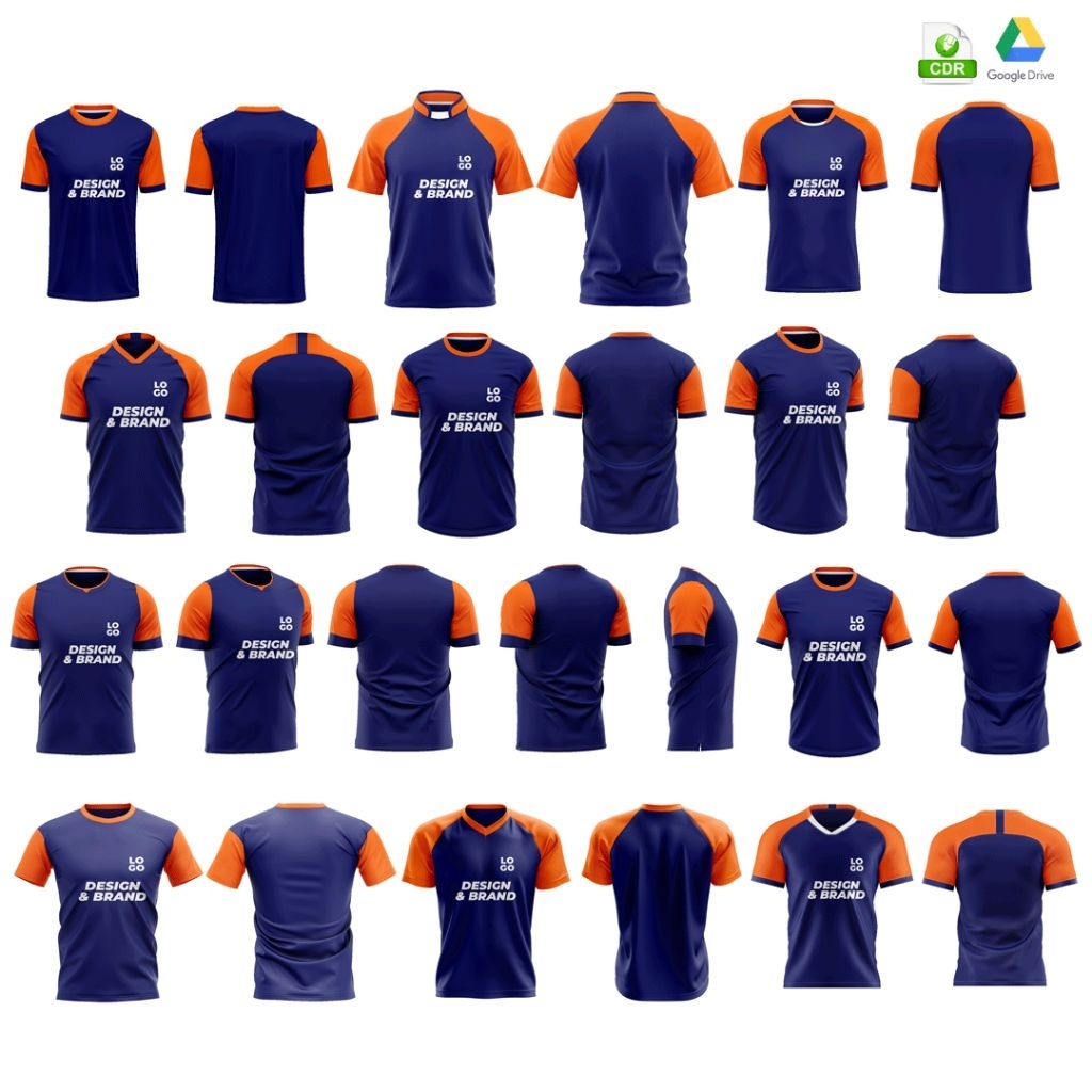 Mockup Jersey CDR CorelDRAW Realistis – Template Desain Jersey Siap Edit