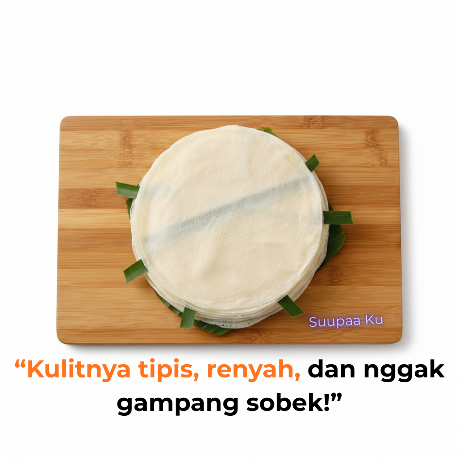 Kulit Lumpia 15 Lembar – Cocok untuk Lumpia Goreng, Pisang Coklat, Samosa, Risol