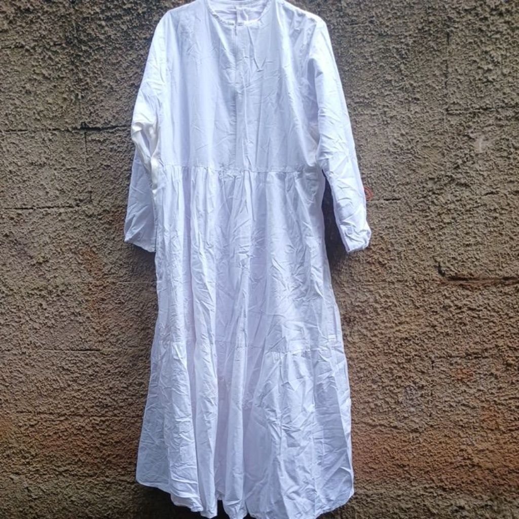 gamis putih full furing