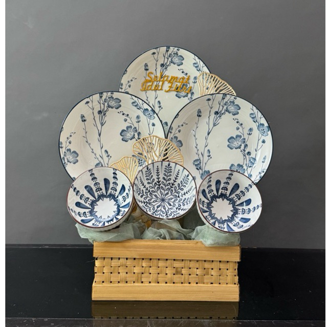 [Decorush] Parcel lebaran piring mangkuk keramik