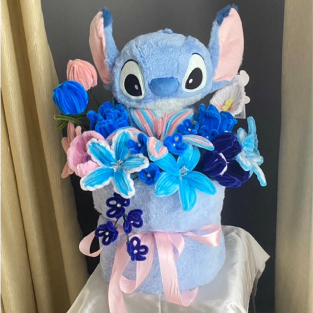 Bouquet stitch || buket boneka stitch kawat bulu
