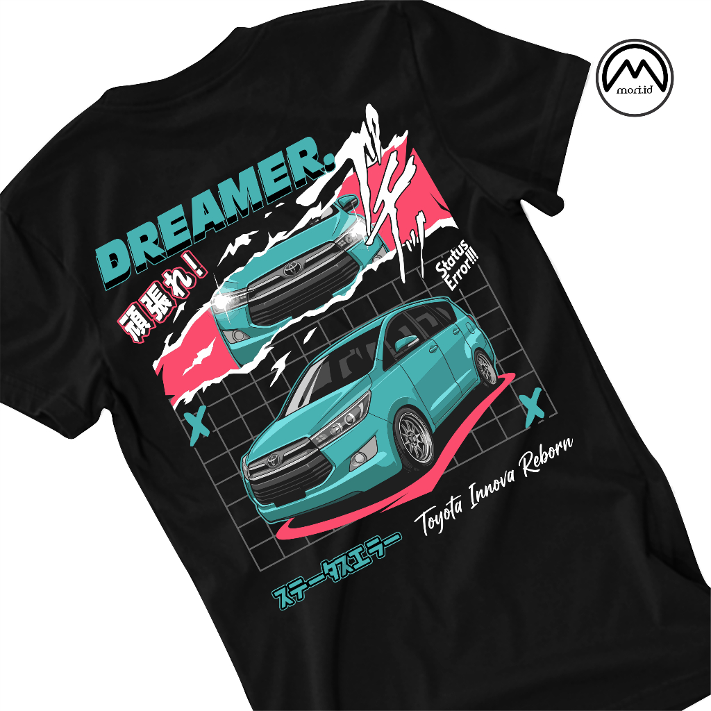 Kaos innova reborn v2|baju kaos mobil toyota innova reborn otomotif dewasa anak pria wanita distro