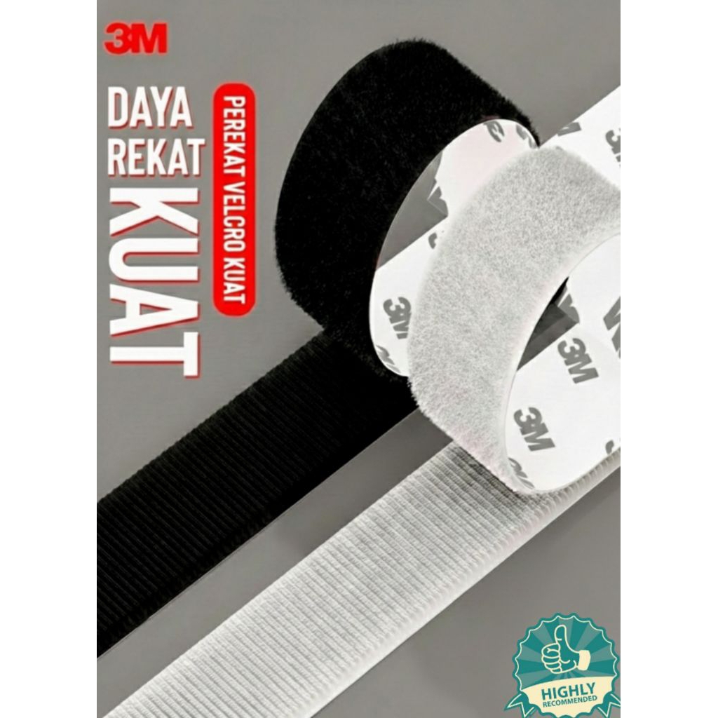 velcro tape 3M serbaguna hook & loop adhesif double tape velcro