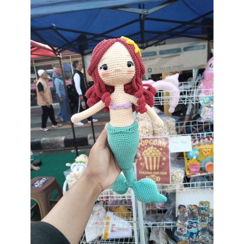 Boneka Rajut Ariel Mermaid
