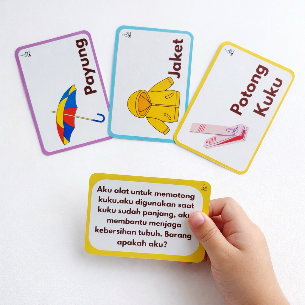 Kartu Tebak-Tebakan Mengenal “KEGUNAAN BARANG”