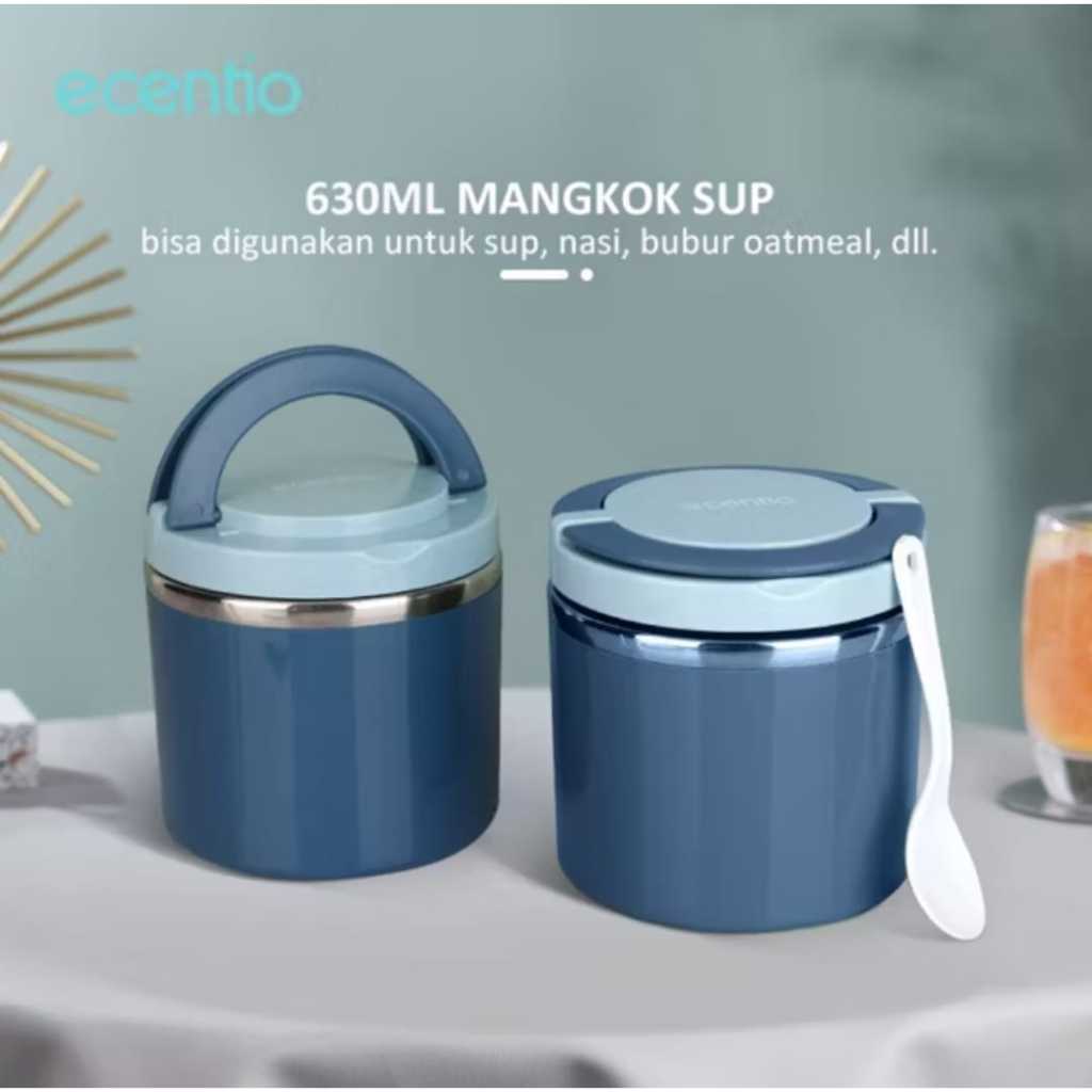 Ecentio tempat sup bekal stainless 630 ml lunch box
