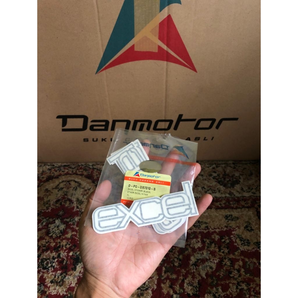 STICKER STIKER TEPONG BOX VESPA EXCEL ORIGINAL DANMOTOR
