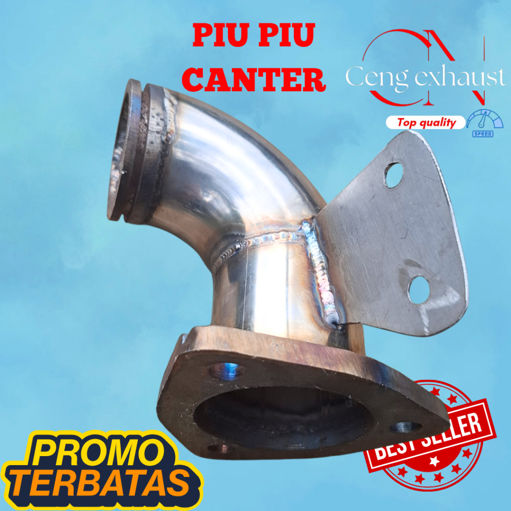 Downpipe PIU PIU knalpot truk canter 110ps, 125 ps, 120, ps euro 2 model ori