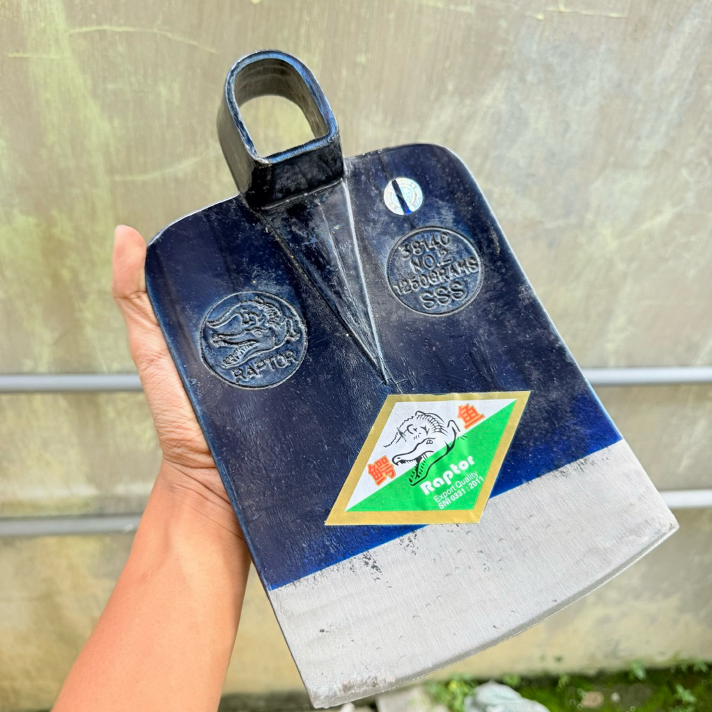 Cangkul Baja asli Raptor Import Cangkul pertanian berkebun anti lengket