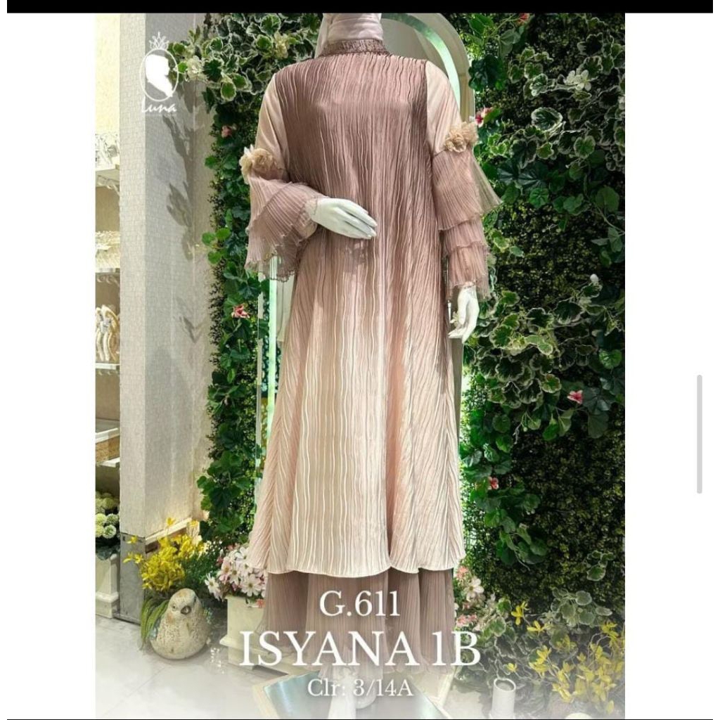 G 611 isyana 1. dress by luna  hijab / Gamis luna hijab