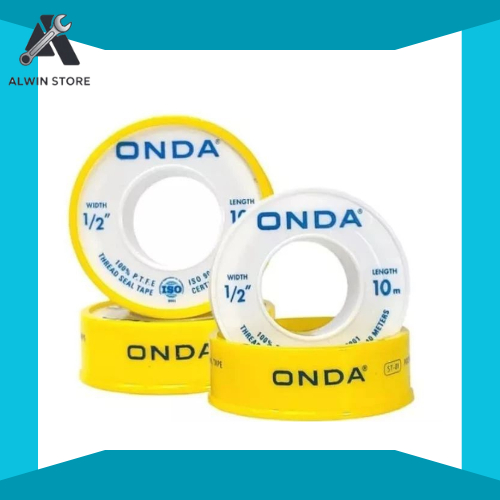ONDA Seal Tape PTFE 1/2 Inch 10 Meter – Teflon Tape Pipa Air Gas