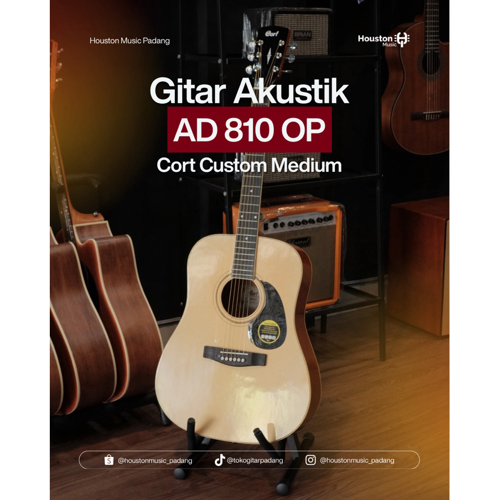 Gitar Akustk Cort AD 810 OP Custom Medium