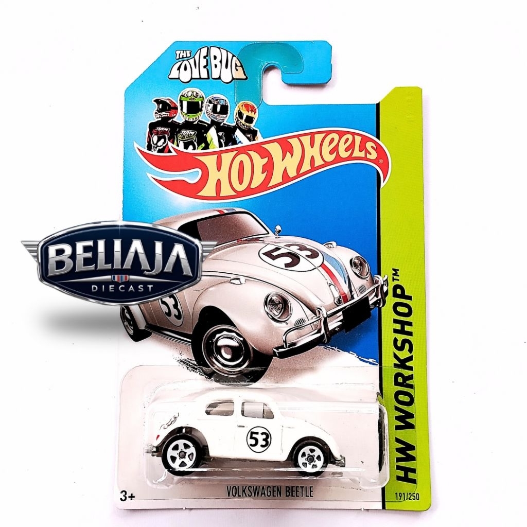 HOT WHEELS VOLKSWAGEN BEETLE WHITE HERBIE THE LOVE BUG