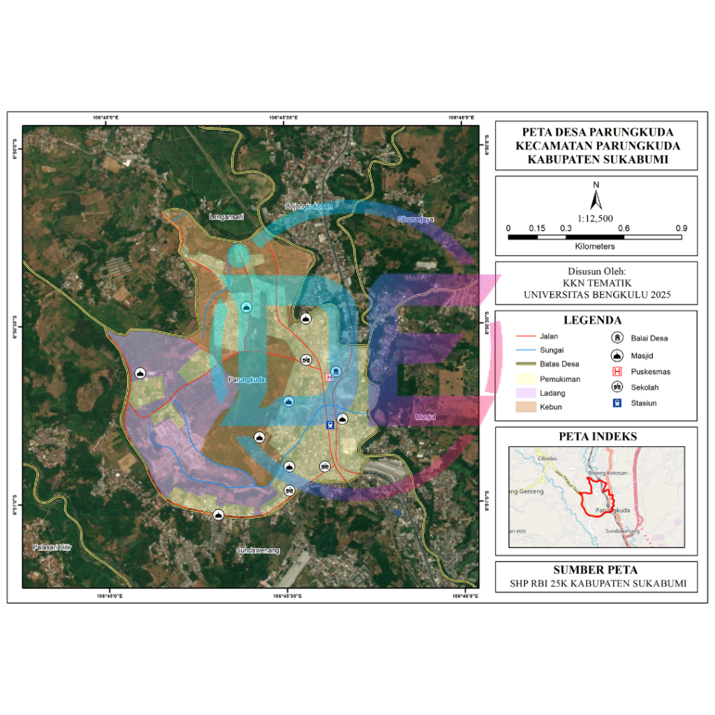 Jasa Pembuatan Peta Lokasi Penelitian atau Peta Topografi atau Peta Titik Sampel atau Peta Tematik