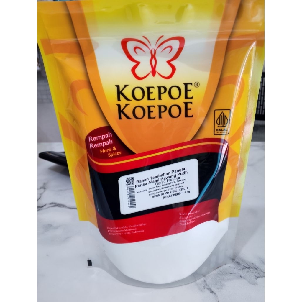 GARLIC POWDER KOEPOE 1KG / BAWANG PUTIH BUBUK KOEPOE 1KG / BAWANG PUTIH BUBUK