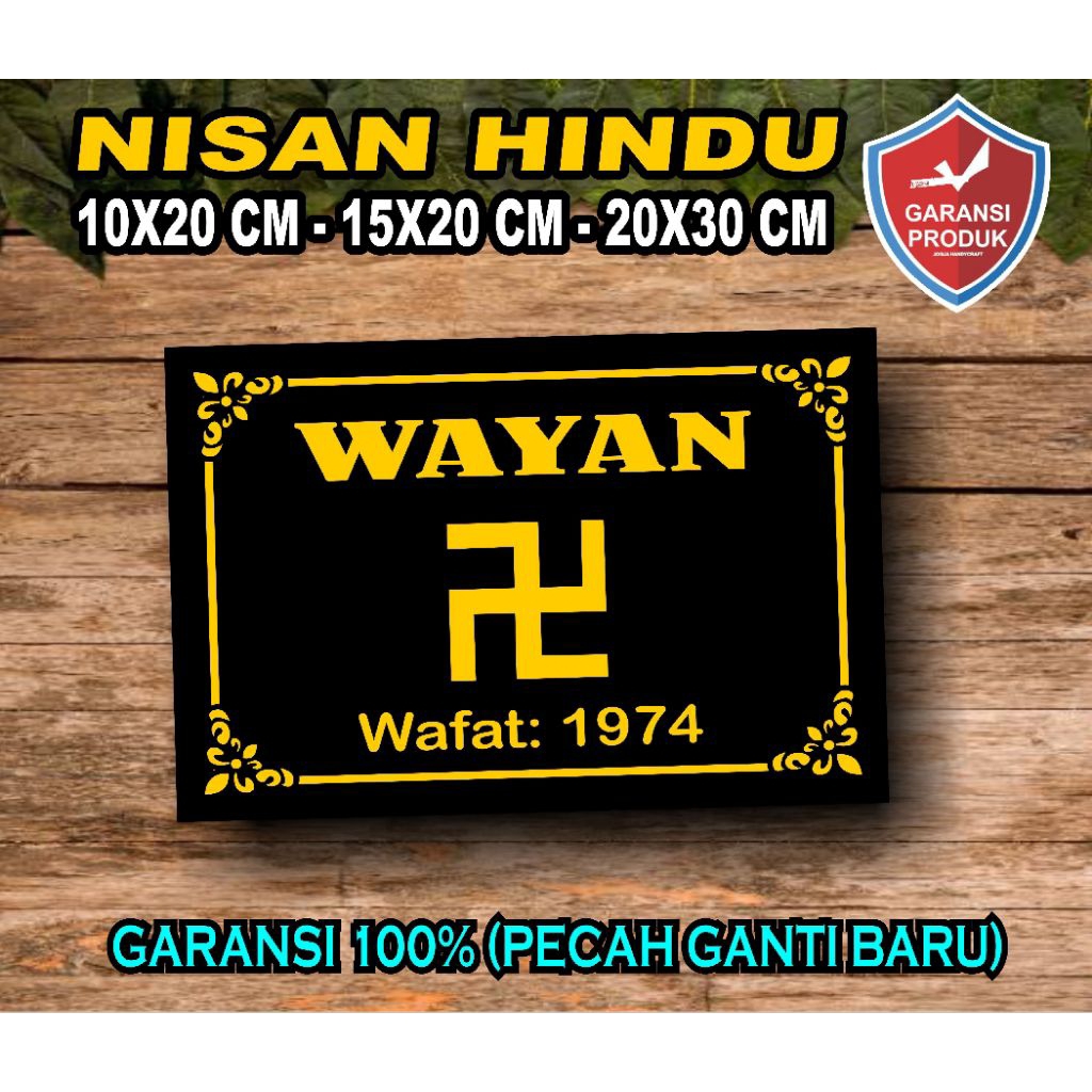 UKIR NISAN HINDU NAMA Batu nisan 10x20CM 15x20CM 20X30CM harga murah. nama batu nisan nisan kubur ni