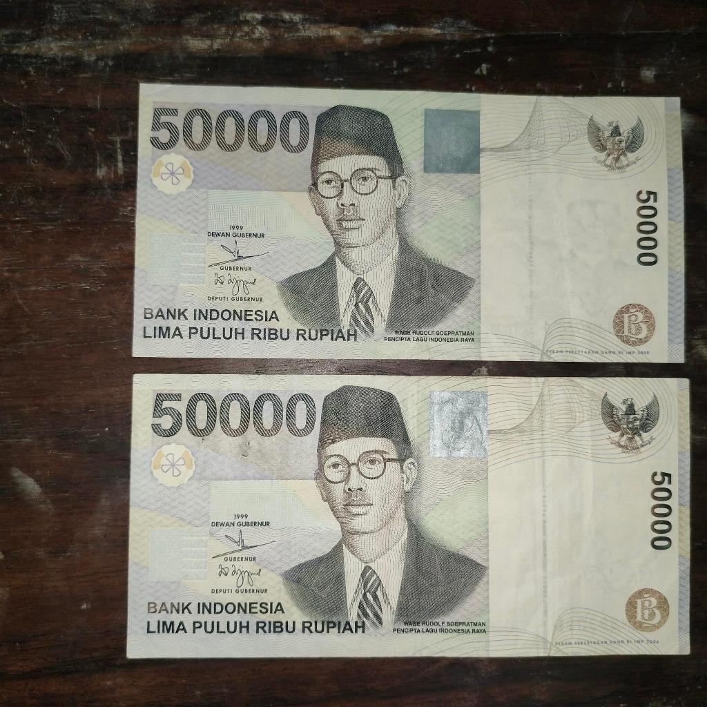 uang kuno 50.000 rupiah tahun 1999