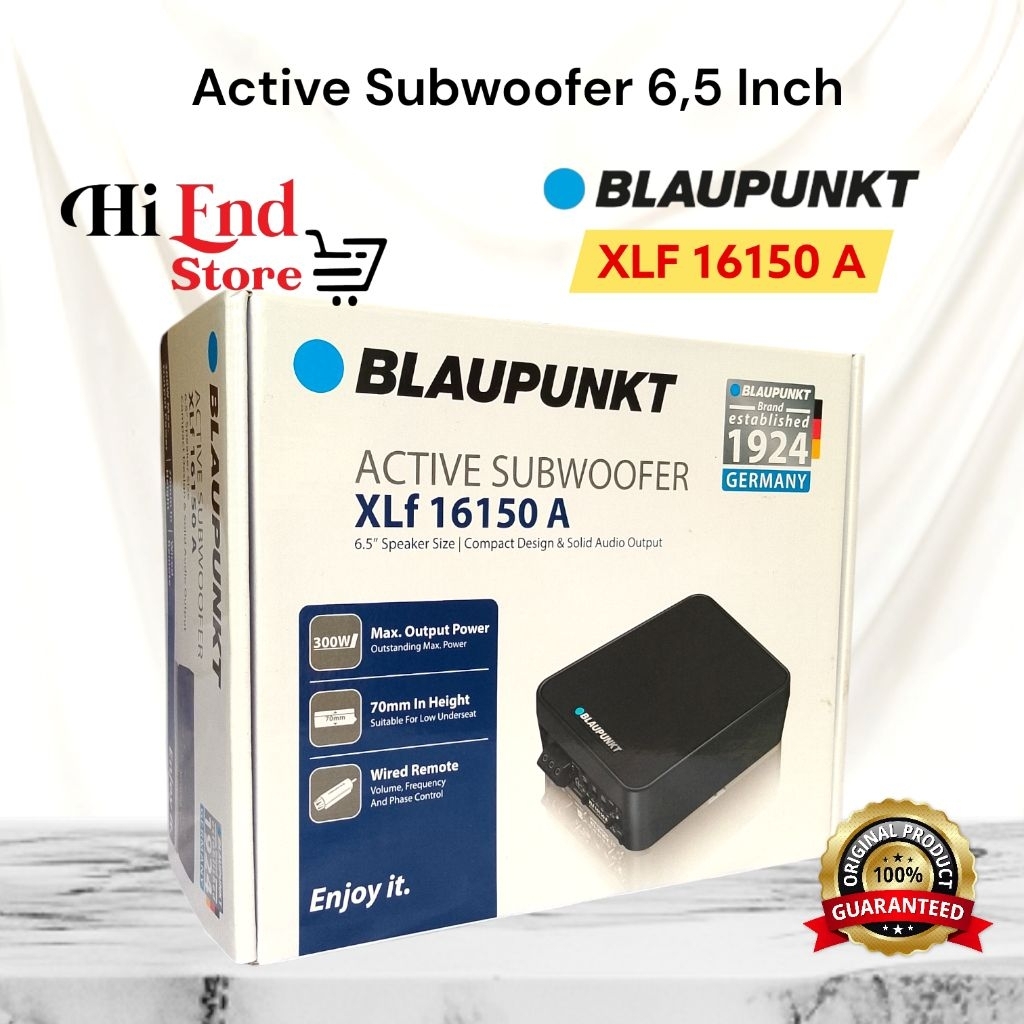 Blaupunkt XLF 16150 A Active Subwoofer 6,5 Inch Subwoofer Aktif
